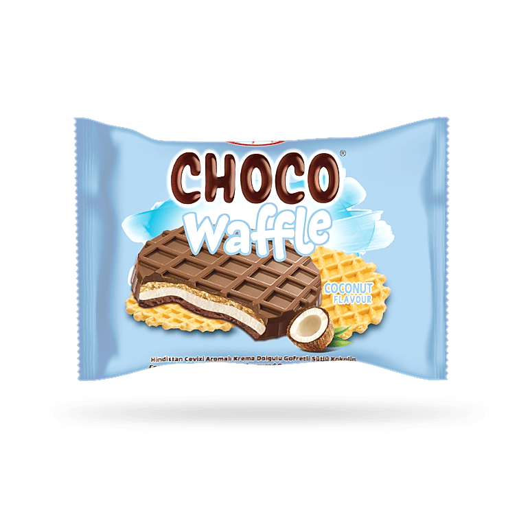 Chocowaffle - Hindistan Cevizi Aromalı Krema Dolgulu Gofretli Sütlü Kokolin