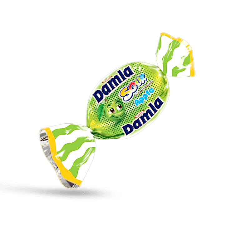 Damla Sour - Elma Aromalı Toz Dolgulu Yumuşak Şekerleme