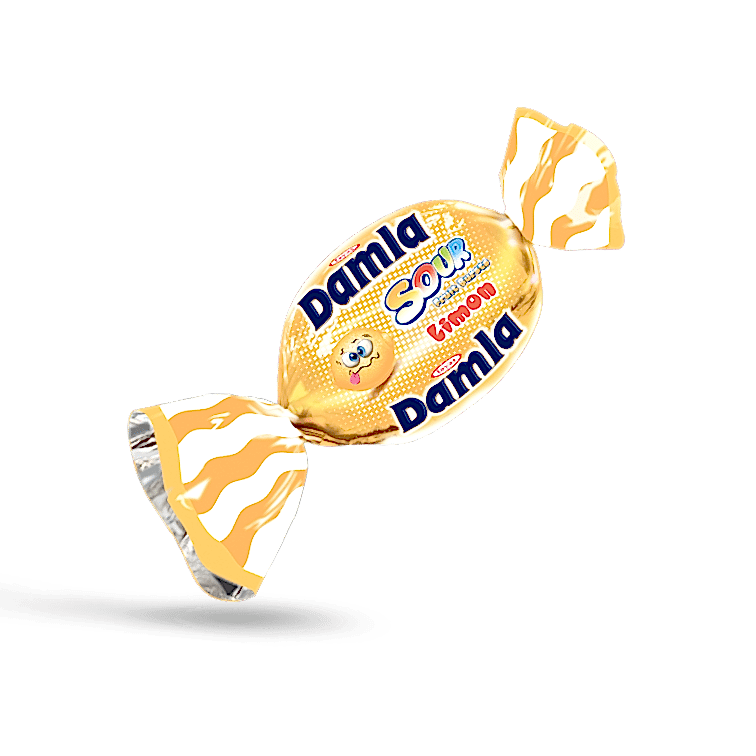 Damla Sour - Limon Aromalı Toz Dolgulu Yumuşak Şekerleme