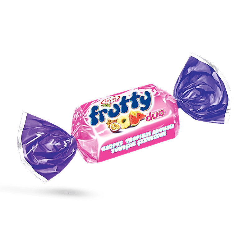 Frutty Duo - Karpuz,Tropikal Aromalı Yumuşak Şeker