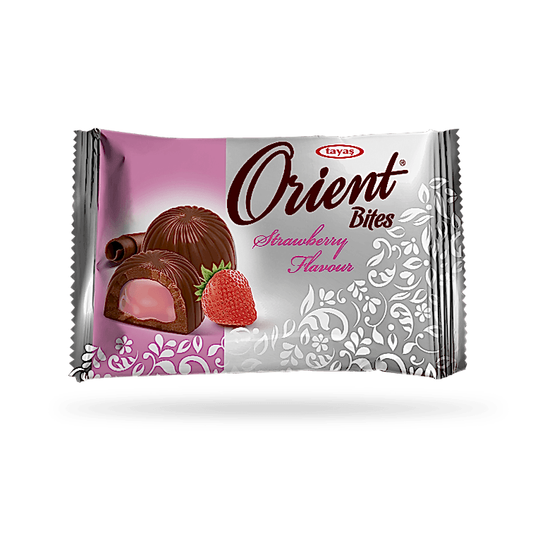 Orient Bites - Çilek Aromalı Krema Dolgulu Sütlü Kokolin